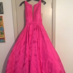 Sherri hill hot pink size 0 dress. Worn once.